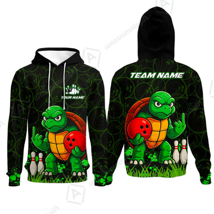 Customized Bowling Unisex Polo Shirt, Bowling Ninja Turtle, Bowling Uniform - Personalized Name And Team Name