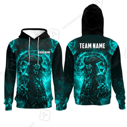 Custom Darts Jersey Polo Shirt, Ghost Pirate, Custom Dart Jersey Team Shirt For Players With Name & Team Name
