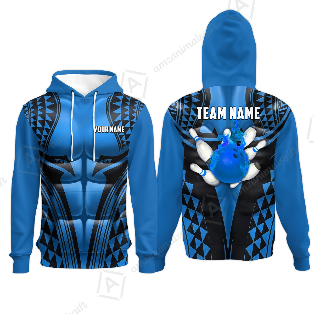Custom Bowling Jersey Polo Shirt, Polynesian Strike, Custom Bowling Jersey Team Shirt For Players With Name & Team Name