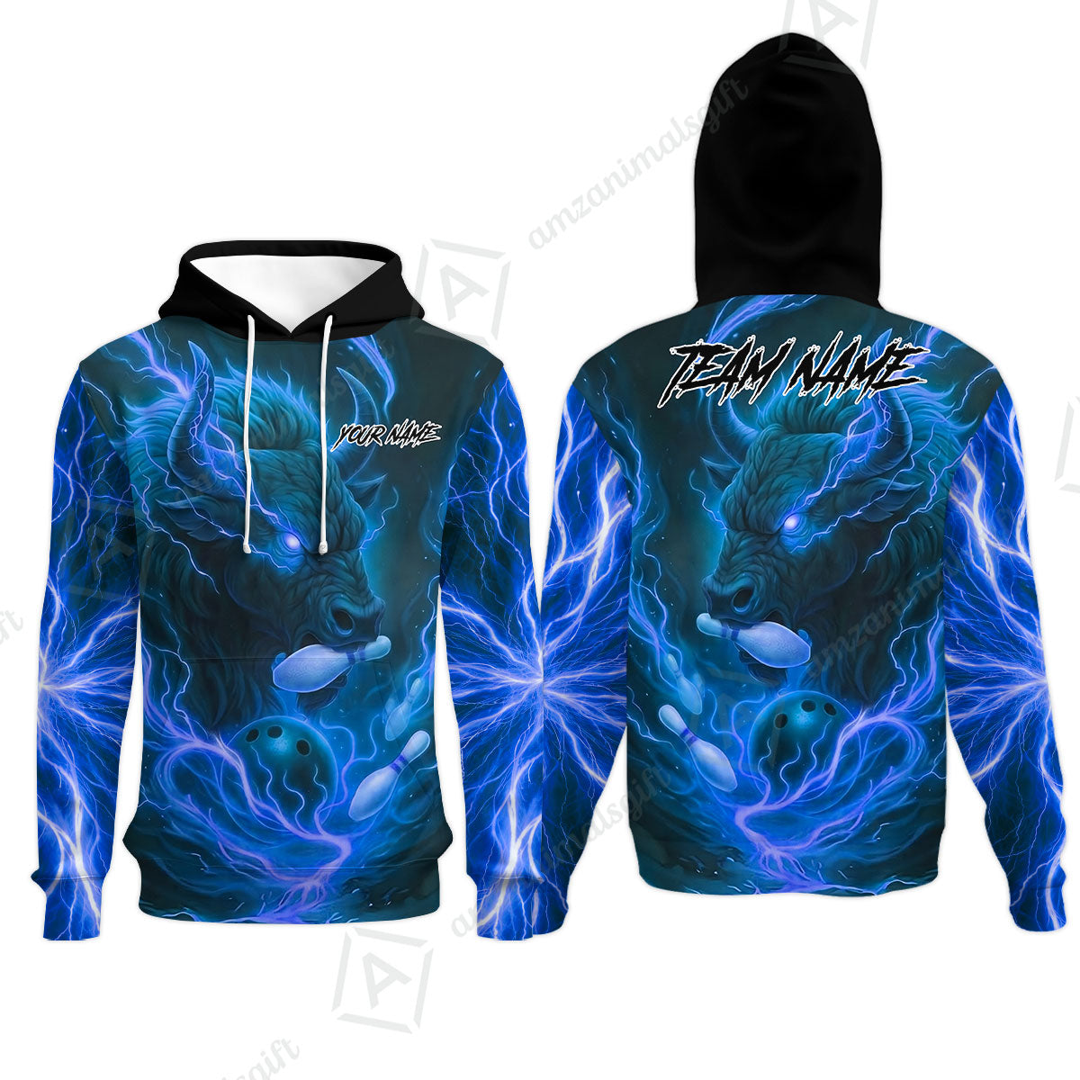 Custom Bowling Jersey Polo Shirt, Charging Bull Bowling Custom Bowling Jersey Team Shirt For Players With Name & Team Name