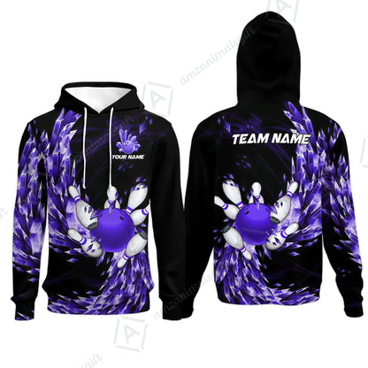Custom Bowling Jersey Polo Shirt, Crystal Explosion Bowling Custom Bowling Jersey Team Shirt For Players With Name & Team Name