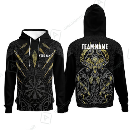 Custom Darts Team Jersey, Personalized Viking Darts Polo Shirt For Players With Name & Team Name