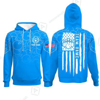 Custom Bowling Jersey Polo Shirt, Vibrant Kelly Ball Pattern Flag, Custom Bowling Jersey Team Shirt For Players With Name and Team Name