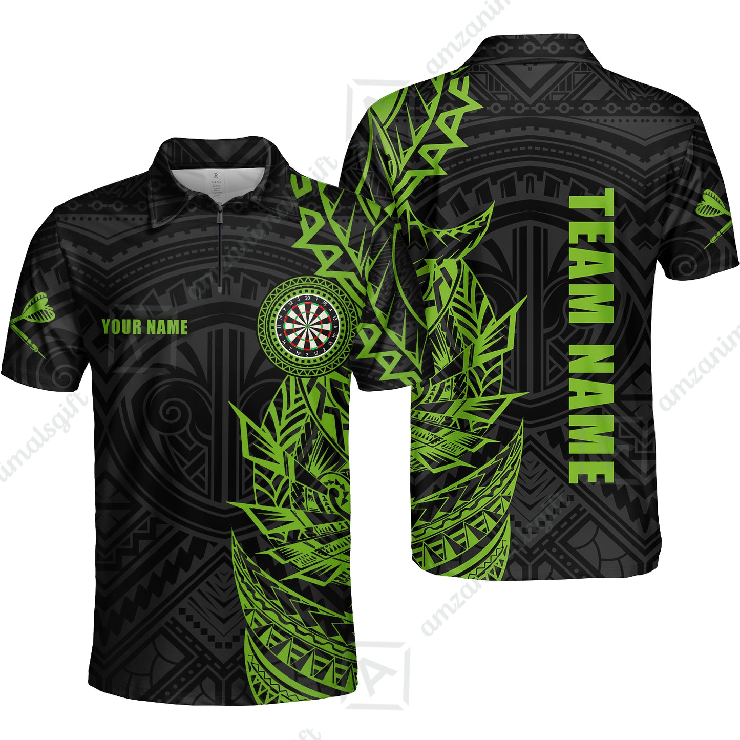 Custom Tribal Darts Team Men Polo Shirts, Darts uniforms Tribal Darts Personalized Name And Team Name