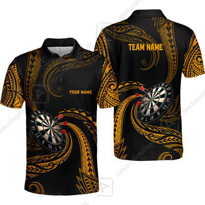Custom Roll Tribal Darts Team Men Polo Shirts, Darts uniforms Roll Tribal Darts Personalized Name And Team Name