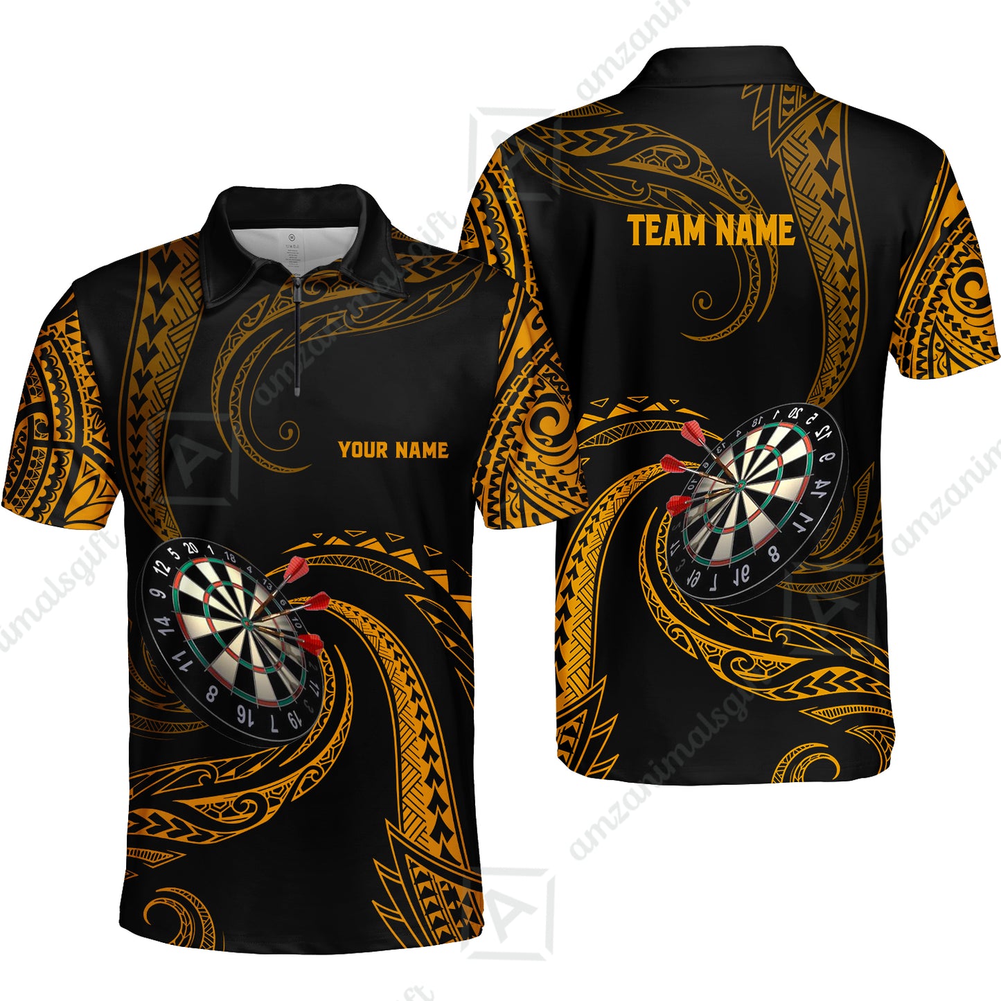 Custom Roll Tribal Darts Team Men Polo Shirts, Darts uniforms Roll Tribal Darts Personalized Name And Team Name