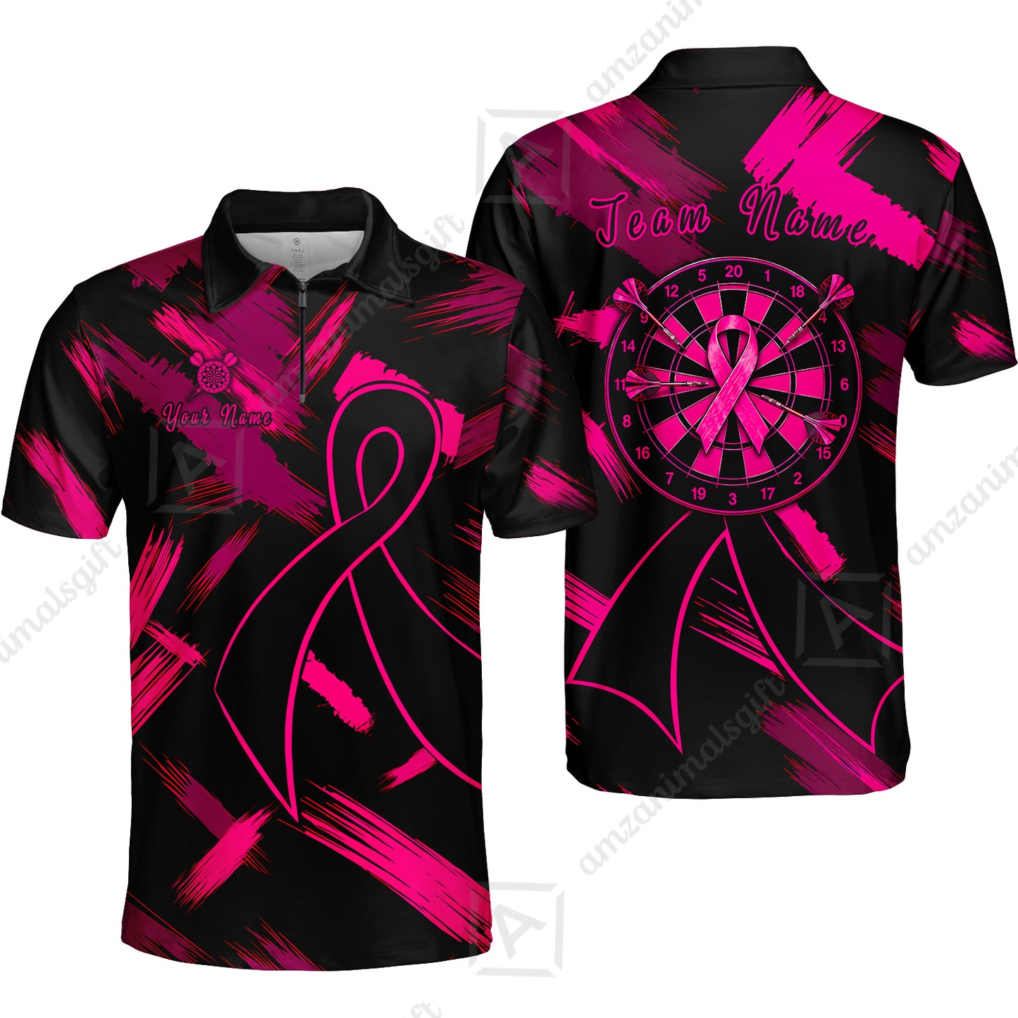 Custom Darts Jersey Polo Shirt, Ribbons Dart, Custom Dart Jersey Team Shirt For Players With Name & Team Name