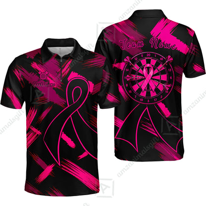 Custom Darts Jersey Polo Shirt, Ribbons Dart, Custom Dart Jersey Team Shirt For Players With Name & Team Name