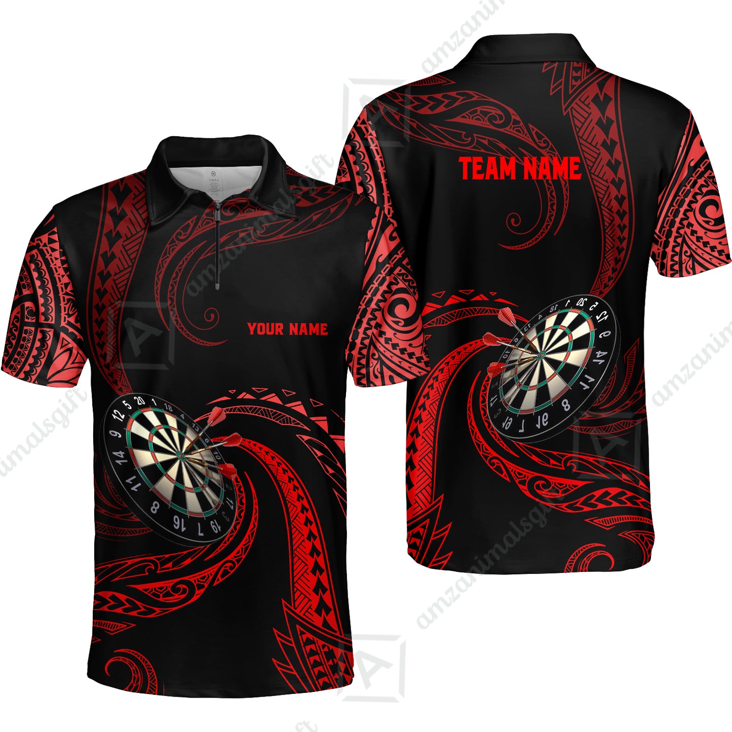 Custom Roll Tribal Darts Team Men Polo Shirts, Darts uniforms Roll Tribal Darts Personalized Name And Team Name