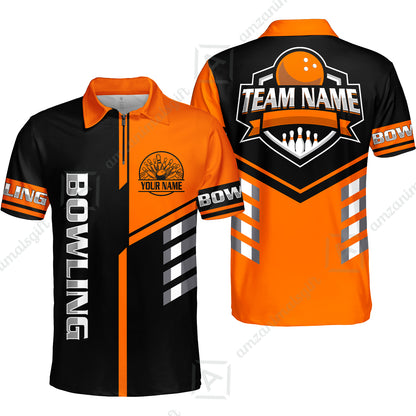 Custom Bowling Team Shirt – Modern Split Design Multicolor Option Personalized Jersey Bowling Uniform For League Players