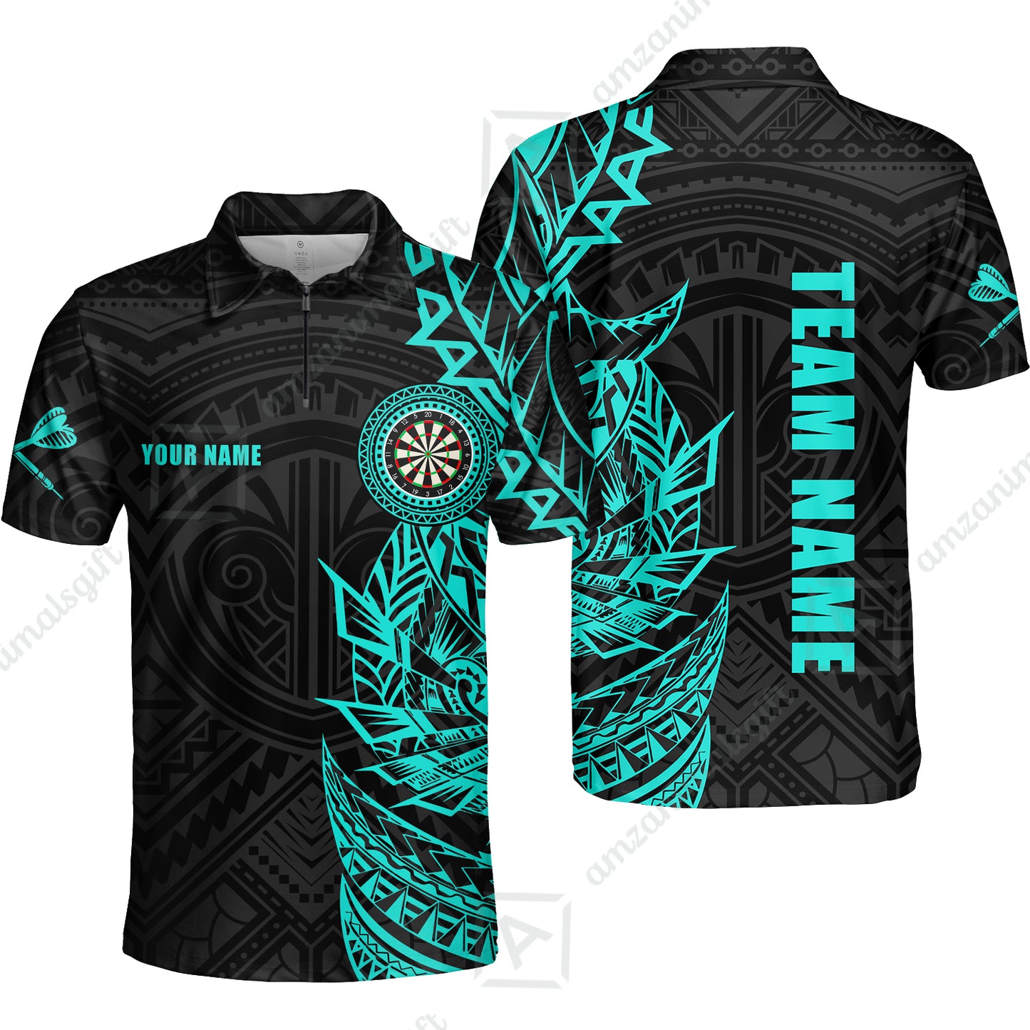 Custom Tribal Darts Team Men Polo Shirts, Darts uniforms Tribal Darts Personalized Name And Team Name