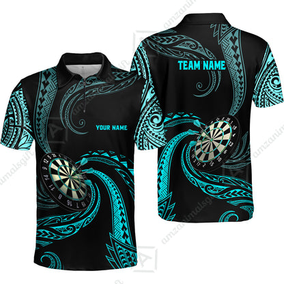 Custom Roll Tribal Darts Team Men Polo Shirts, Darts uniforms Roll Tribal Darts Personalized Name And Team Name