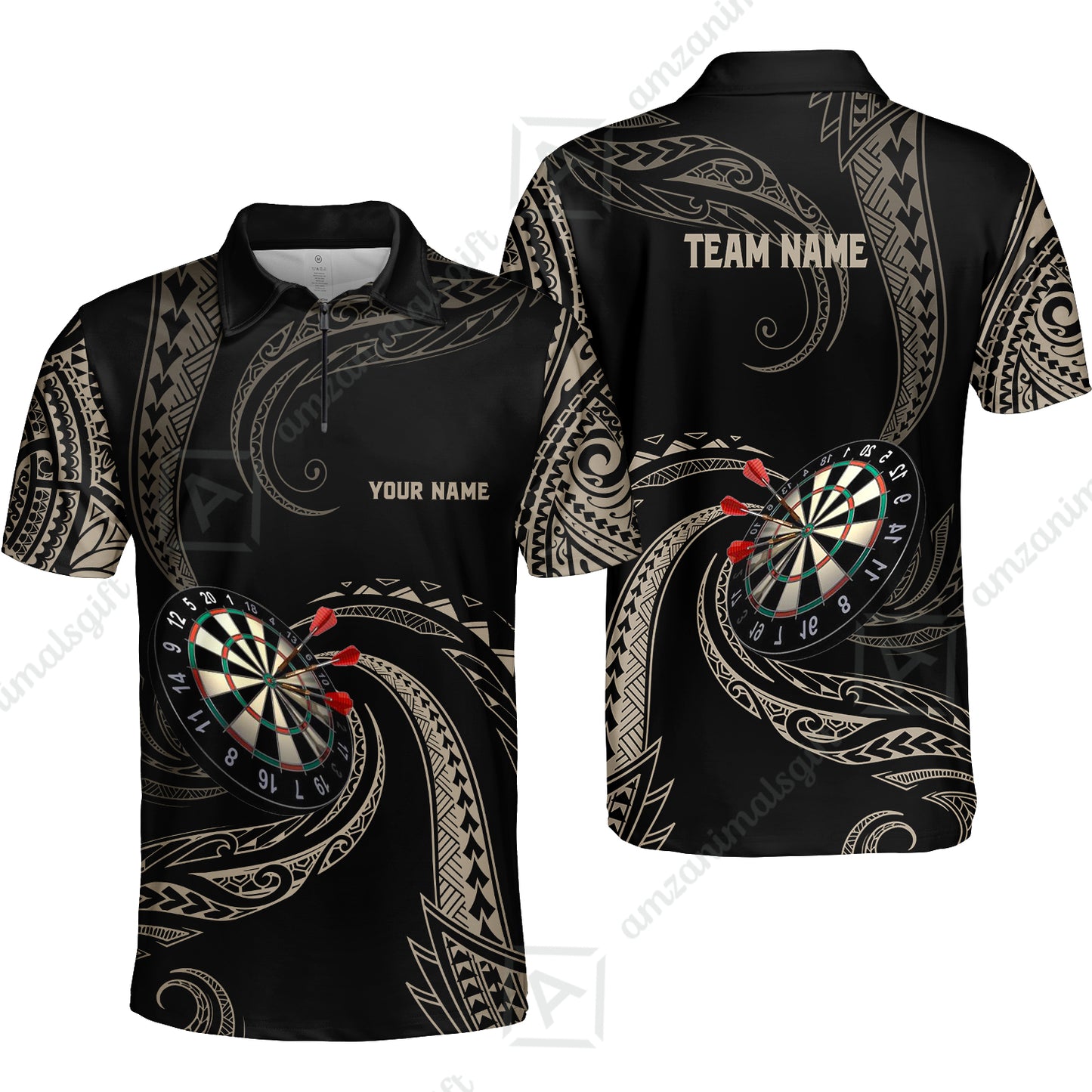 Custom Roll Tribal Darts Team Men Polo Shirts, Darts uniforms Roll Tribal Darts Personalized Name And Team Name