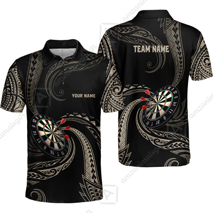 Custom Roll Tribal Darts Team Men Polo Shirts, Darts uniforms Roll Tribal Darts Personalized Name And Team Name