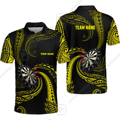 Custom Roll Tribal Darts Team Men Polo Shirts, Darts uniforms Roll Tribal Darts Personalized Name And Team Name