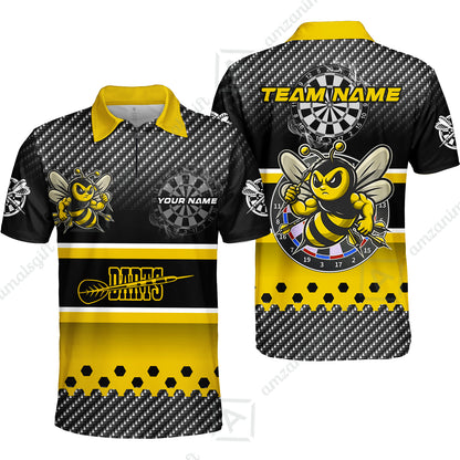 Custom Funny Bee Darts Unisex Polo Team Shirts, Custom Team League Darts Jersey Polo , Custom Darts Team Jerseys Uniform