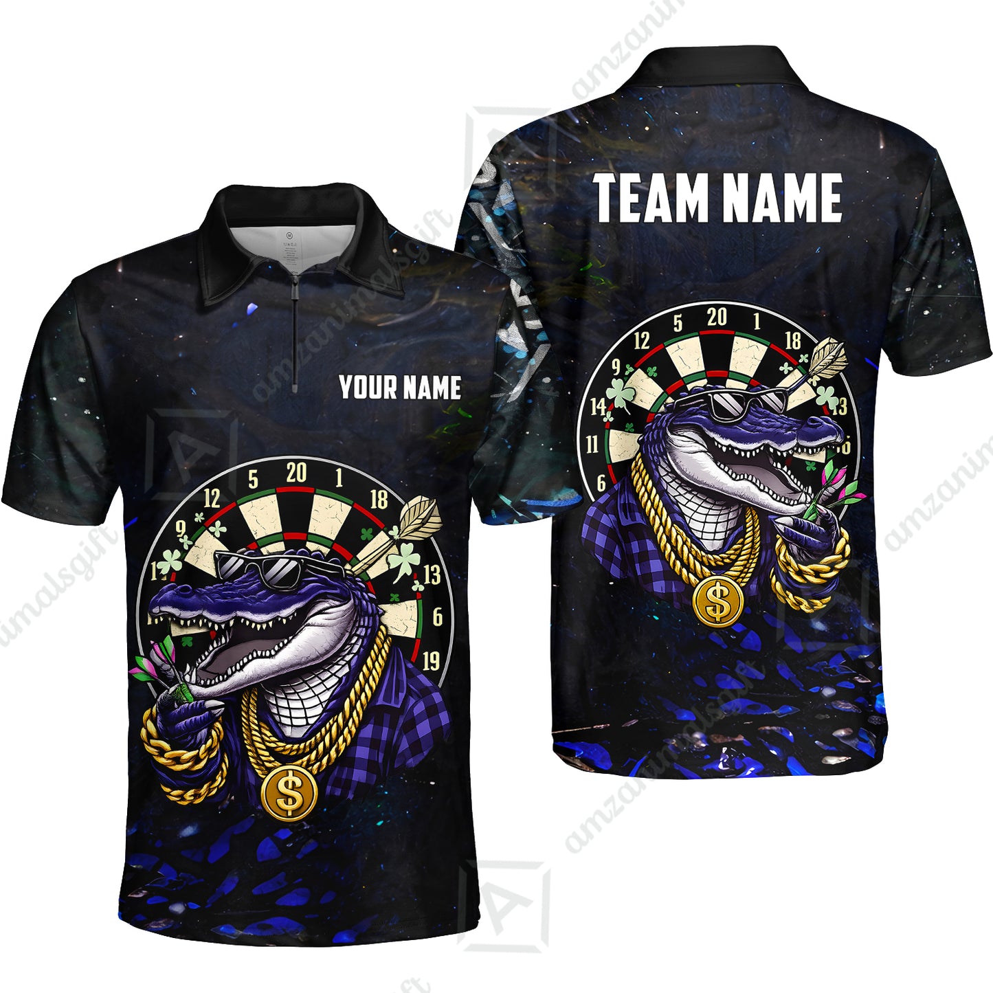 Custom Darts Team Jersey, Personalized Alligator Dart Jersey Shirt For Players With Name & Team Name