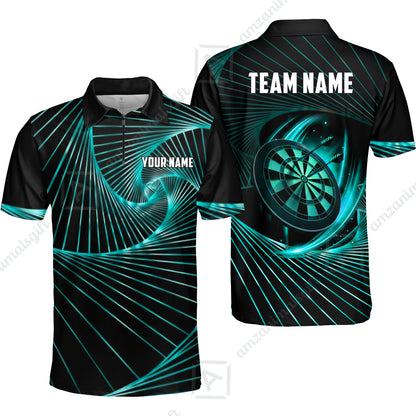 Custom Darts Team Jersey, Personalized Dark Flame Dart Polo Shirt For Players With Name & Team Name