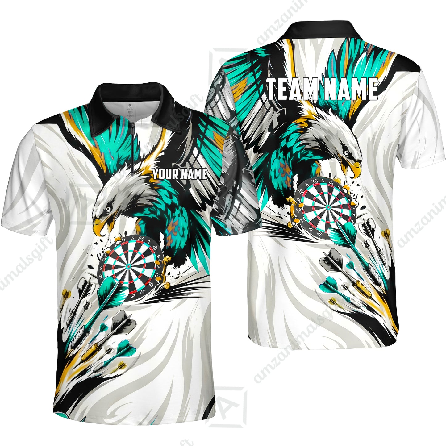 Custom Darts Team Jersey, Personalized Eagle Strike Dart Polo Shirt For Players With Name & Team Name