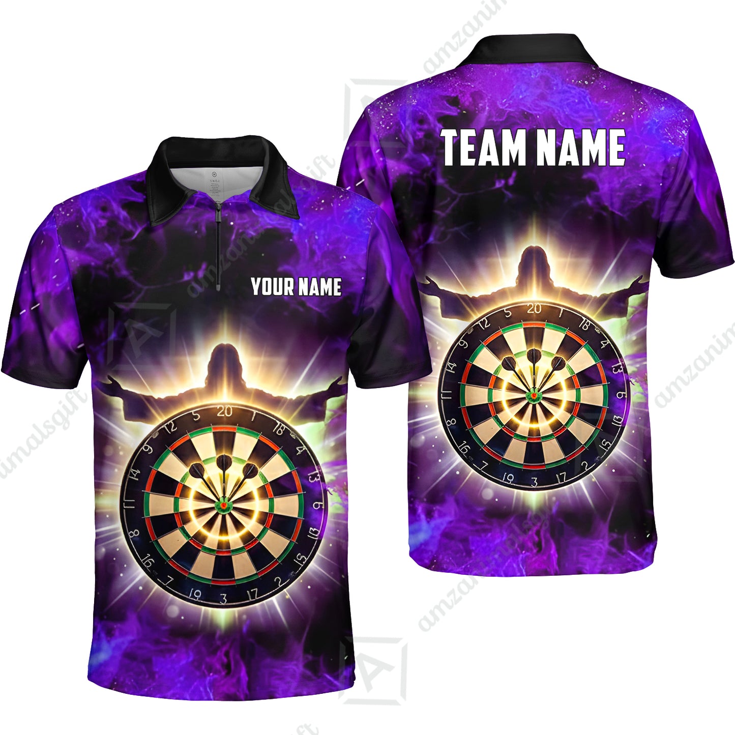 Custom Darts Team Jersey, Personalized Heavenly Strike Dart Polo Shirt For Players With Name & Team Name