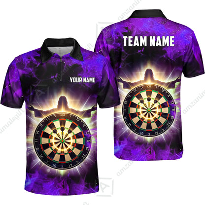 Custom Darts Team Jersey, Personalized Heavenly Strike Dart Polo Shirt For Players With Name & Team Name