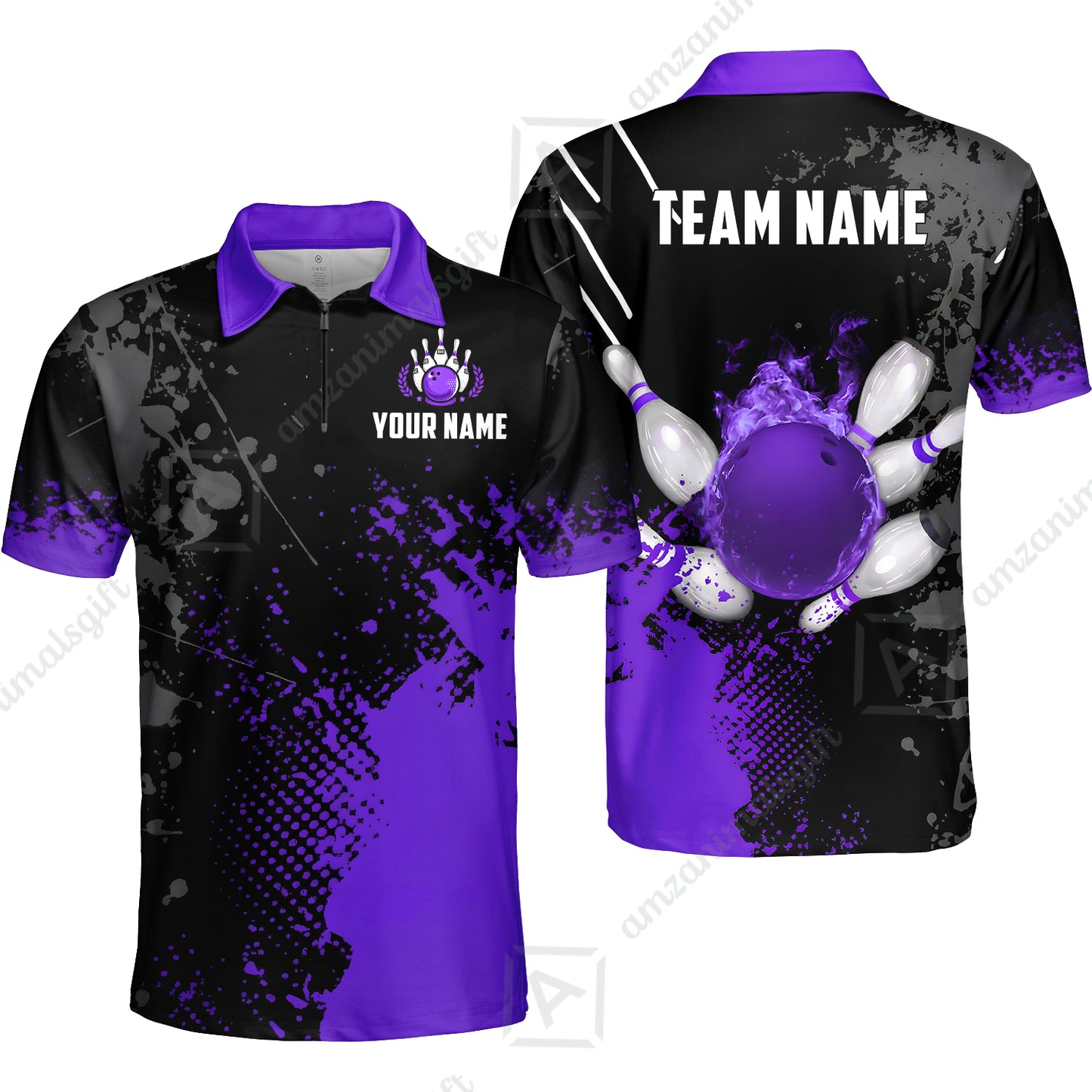 Custom Bowling Jersey Polo Shirt, Fire Ball Bowling, Custom Bowling Jersey Team Shirt For Players With Name & Team Name