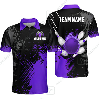 Custom Bowling Jersey Polo Shirt, Fire Ball Bowling, Custom Bowling Jersey Team Shirt For Players With Name & Team Name