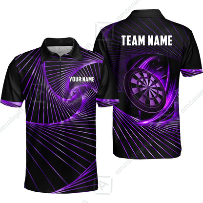 Custom Darts Team Jersey, Personalized Dark Flame Dart Polo Shirt For Players With Name & Team Name