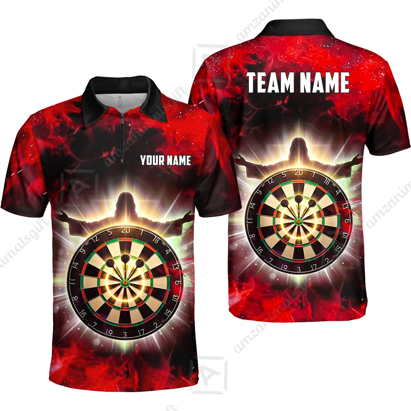 Custom Darts Team Jersey, Personalized Heavenly Strike Dart Polo Shirt For Players With Name & Team Name