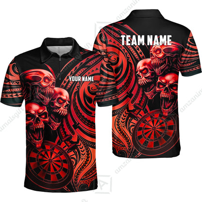 Custom Darts Team Jersey, Personalized Neon Skull Jersey Shirt For Players With Name & Team Name