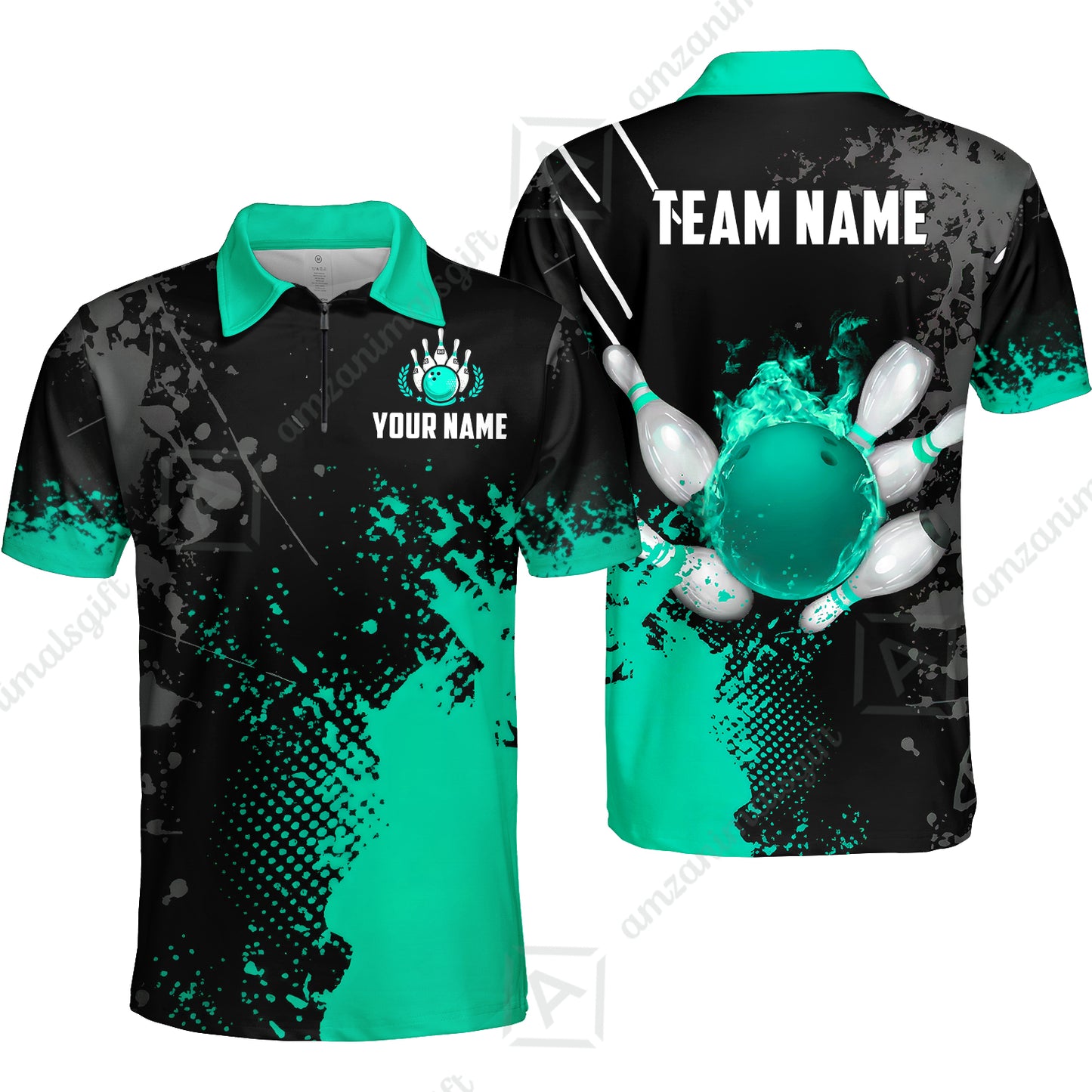 Custom Bowling Jersey Polo Shirt, Fire Ball Bowling, Custom Bowling Jersey Team Shirt For Players With Name & Team Name