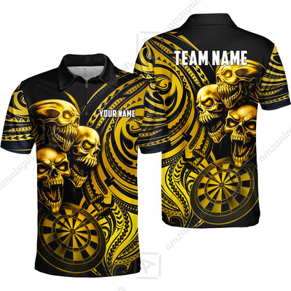 Custom Darts Team Jersey, Personalized Neon Skull Jersey Shirt For Players With Name & Team Name