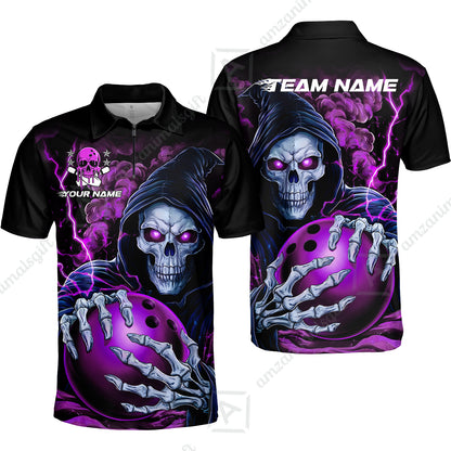 Custom Bowling Jersey Polo Shirt, The Death Hold Bowling Ball, Custom Bowling Jersey Team Shirt For Players With Name & Team Name