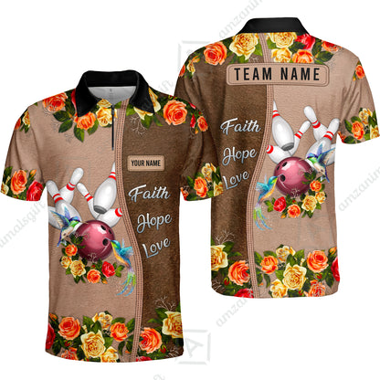 Custom Christian Faith Bowling Jersey Polo Shirt, Custom Christian Faith Bowling Jersey Team Shirt For Players With Name & Team Name