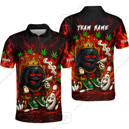 Custom Bowling Jersey Polo Shirt, Stoner Bowling, Personalize Name and Team Name