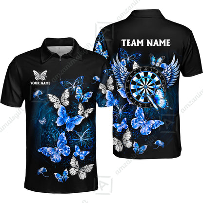 Custom Dart Jersey Team Shirt For Players, Dreamy Nebula & Angelic Butterflies, Personalize Name and Team Name