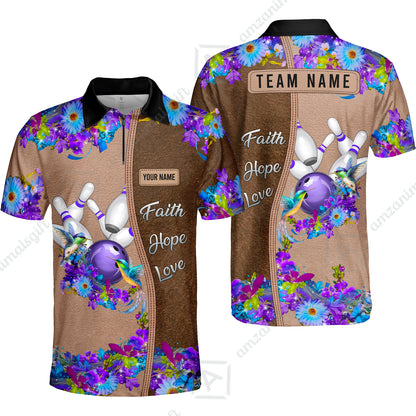 Custom Christian Faith Bowling Jersey Polo Shirt, Custom Christian Faith Bowling Jersey Team Shirt For Players With Name & Team Name