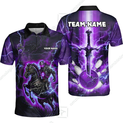 Custom Bowling Jersey Polo Shirt, Dark Knight Bowling, Custom Bowling Jersey Team Shirt For Players With Name & Team Name
