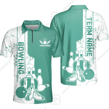 Custom Bowling Team Jersey Bowling Shoes Polo Shirts, Bowling Team Uniforms, Personalized Name And Team Name