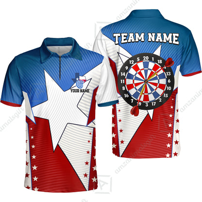 Custom Texas Darts Men Polo Shirt, Personalized Darts For Team Polo Shirt For Men, Perfect Gift For Darts Lovers, Darts Players