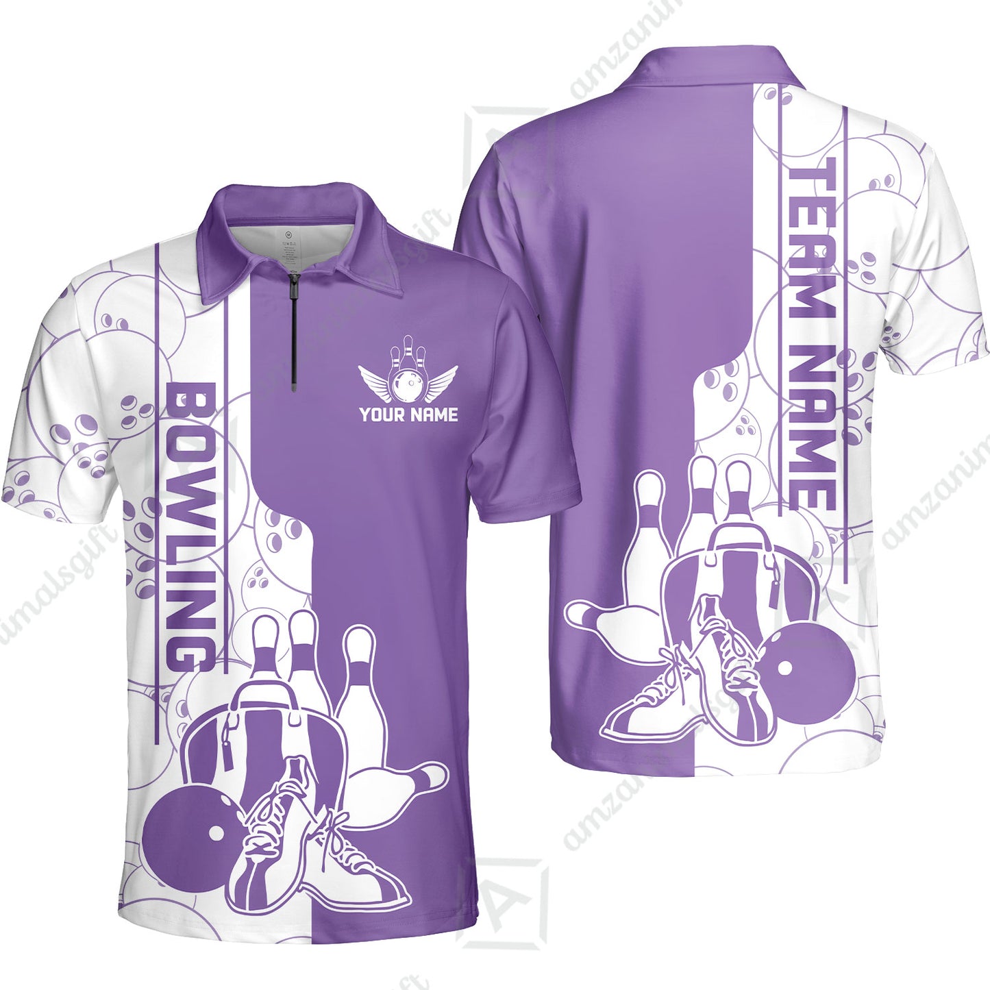 Custom Bowling Team Jersey Bowling Shoes Polo Shirts, Bowling Team Uniforms, Personalized Name And Team Name