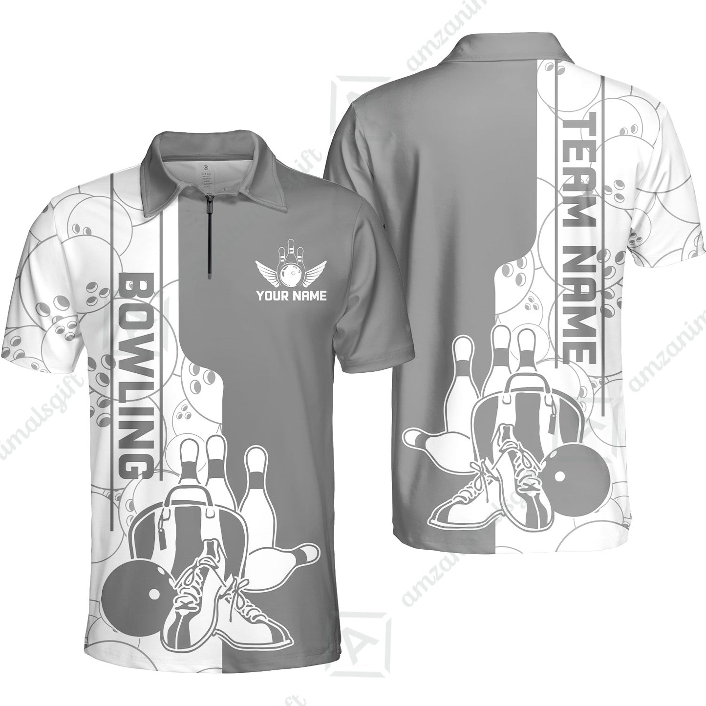 Custom Bowling Team Jersey Bowling Shoes Polo Shirts, Bowling Team Uniforms, Personalized Name And Team Name