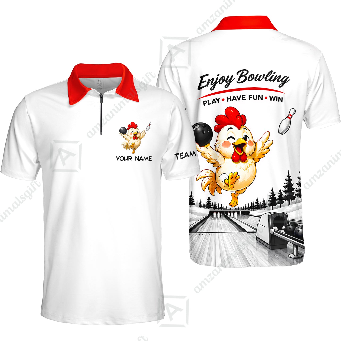 Custom Bowling Jersey Polo Shirt, Enjoy Bowling, Custom Bowling Jersey Team Shirt For Players With Name and Team Name