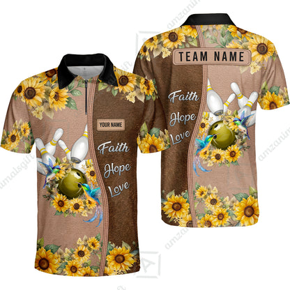 Custom Christian Faith Bowling Jersey Polo Shirt, Custom Christian Faith Bowling Jersey Team Shirt For Players With Name & Team Name