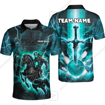 Custom Bowling Jersey Polo Shirt, Dark Knight Bowling, Custom Bowling Jersey Team Shirt For Players With Name & Team Name