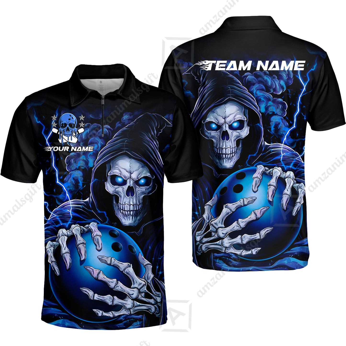 Custom Bowling Jersey Polo Shirt, The Death Hold Bowling Ball, Custom Bowling Jersey Team Shirt For Players With Name & Team Name