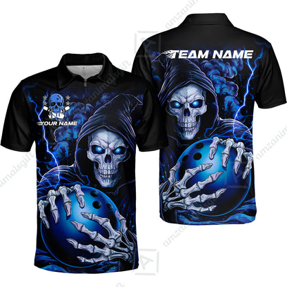 Custom Bowling Jersey Polo Shirt, The Death Hold Bowling Ball, Custom Bowling Jersey Team Shirt For Players With Name & Team Name