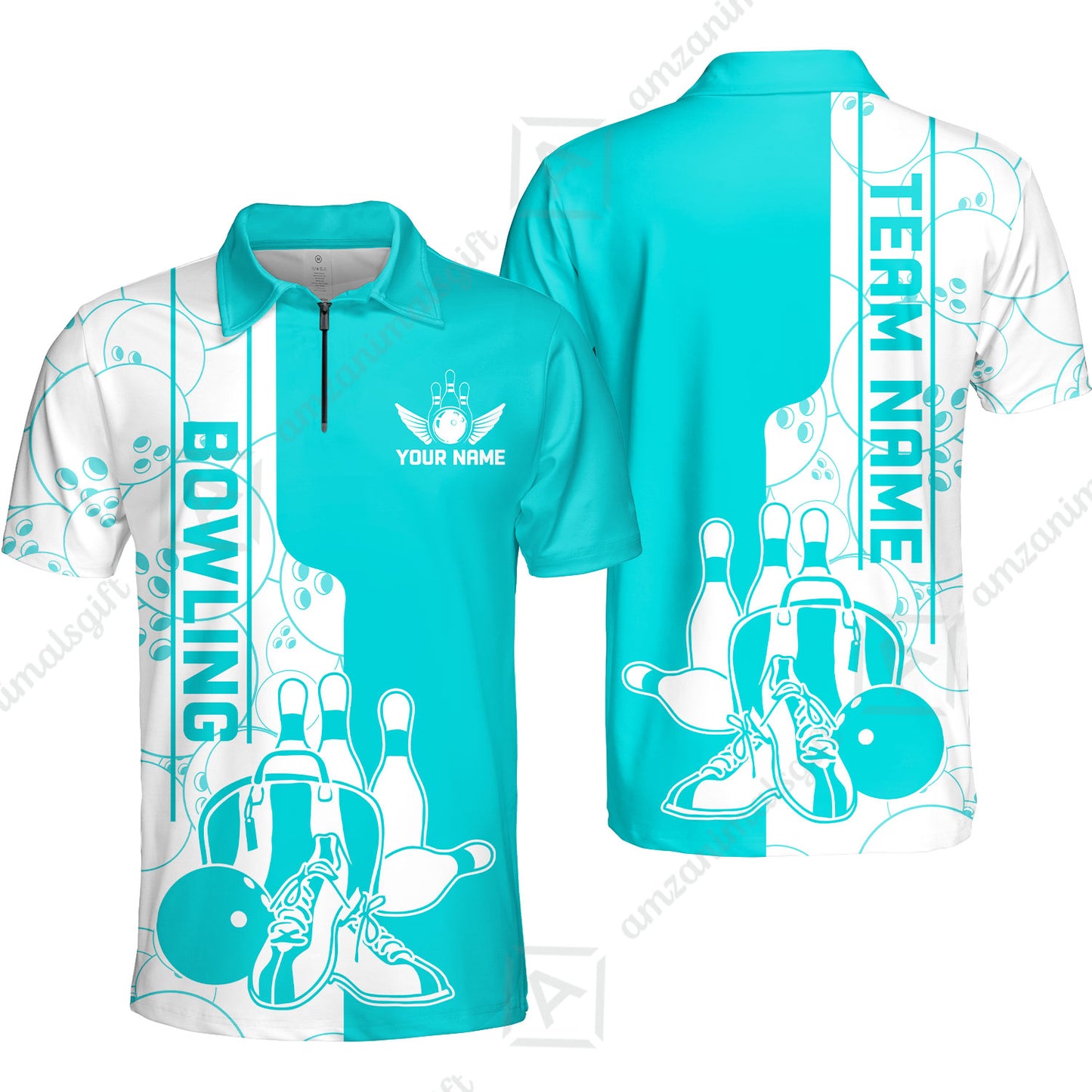 Custom Bowling Team Jersey Bowling Shoes Polo Shirts, Bowling Team Uniforms, Personalized Name And Team Name