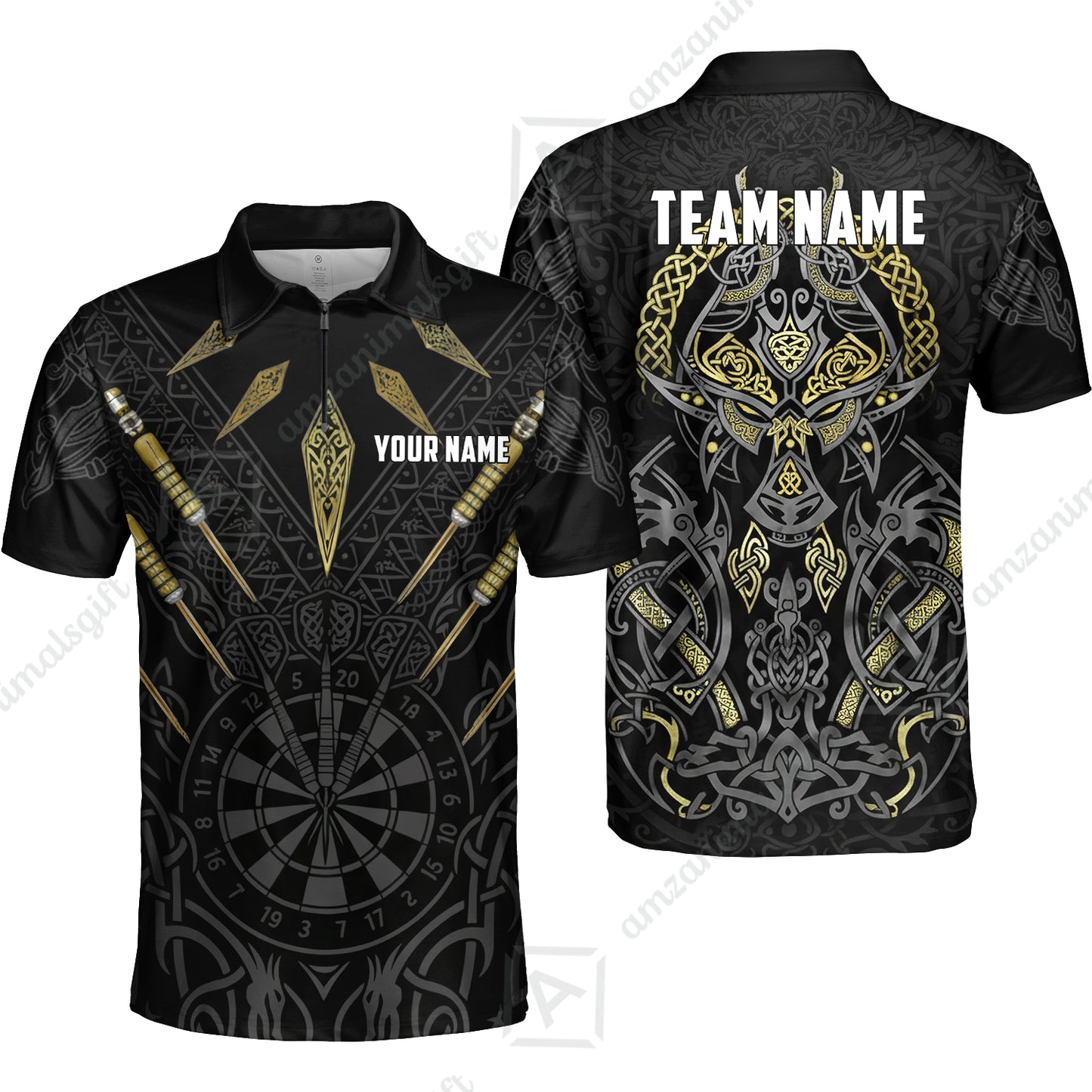 Custom Darts Team Jersey, Personalized Viking Darts Polo Shirt For Players With Name & Team Name