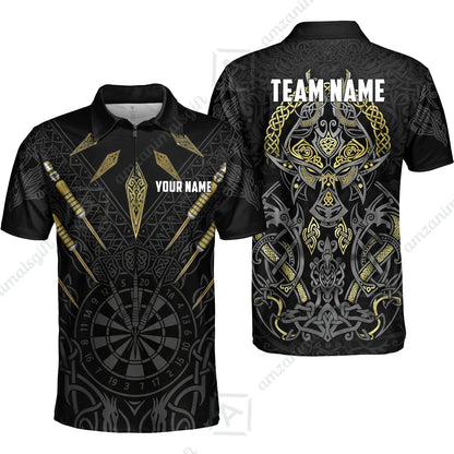 Custom Darts Team Jersey, Personalized Viking Darts Polo Shirt For Players With Name & Team Name